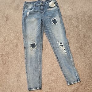 Women's Distressed Blue Jeans size 11